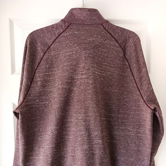 Greg Norman Mens Sweater Size Large Burgandy 1/4 Zip Pullover Preppy Golf Sports - Picture 3 of 10